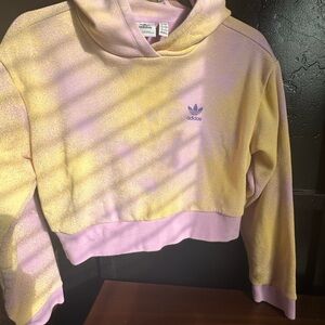 Girls youth Adidas crop hoodie.